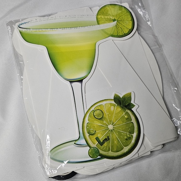 New Tini Bit Older Lime Martini Birthday Party Green Banner Confetti Margarita - Picture 3 of 12